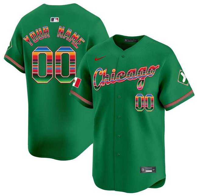 Men's Chicago White Sox Customized Green Mexico Vapor Premier Limited Stitched Baseball Jersey Men's Chicago White Sox Customized Green Mexico Vapor Premier Limited Stitched Baseball Jersey
